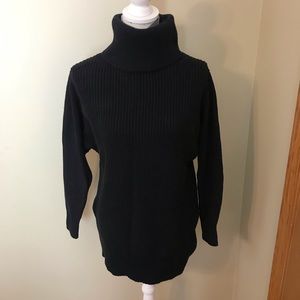 Banana Republic black turtleneck with side zipper